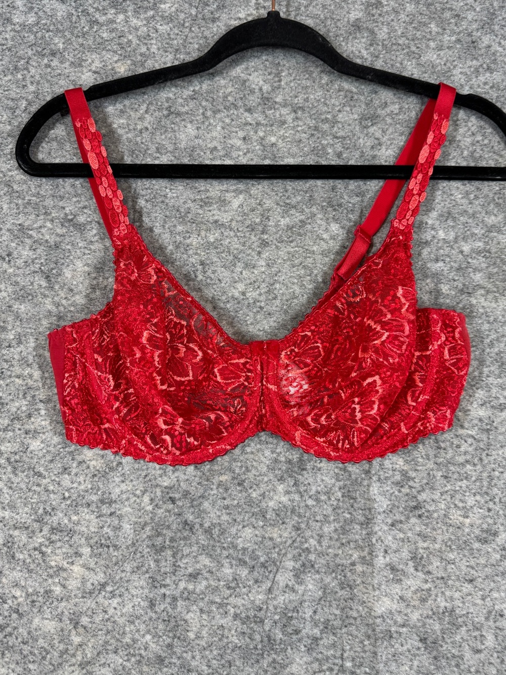Prima Donna Lace Underwire Bra Red Luxury Full Coverage Lingerie Romantic Chic